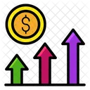Business Profit Growth Chart Financial Project Icon