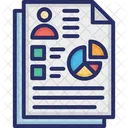 Business Report Profit Report Business Card Icon