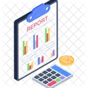 Statistics Report Business Report Financial Report Icon
