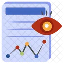 Business Report Monitoring Data Analysis Infographic Icon