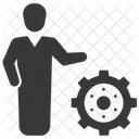 Business Businessman Gear Icon
