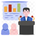Business Speech Business Oration Business Presentation Icon