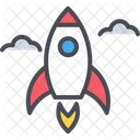Business Startup Rocket Space Icon