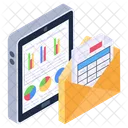 온라인 분석 비즈니스 분석 모바일 데이터 아이콘