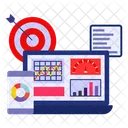 Online Statistics Business Icon
