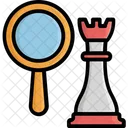 Business Strategy Magnifying Market Strategy Icon