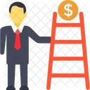 Ladder Dollar Business Icon