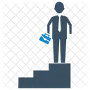 Business Success Career Stairs Icon