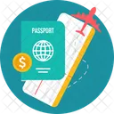 비즈니스 관광 여권 아이콘