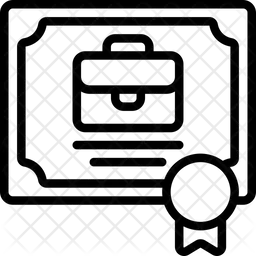 비즈니스 교육 증명서  아이콘