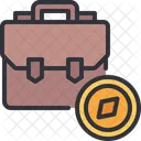 Business Travel Briefcase Compass Icon