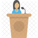 Woman Lecture Speech Icon