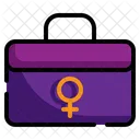 Business Woman Briefcase Bag Icon