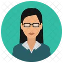 Glasses Woman Avatar Icon