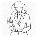 Business Man And Smartphone Businessman Smartphone Icon
