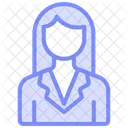 Business Woman Icon Duotone Line Icon 아이콘
