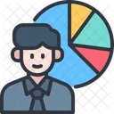 Businessman Analytics Pie Chart Icon
