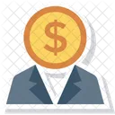 Businessman Buyer Coin Icon