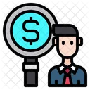 Business Man Find Icon