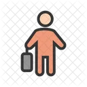 Businessman Walking Briefcase Icon