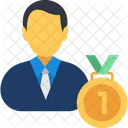Businessman Medal Gold Icon