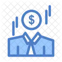 Businessman Dollar Money Icon