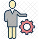 Business Solution Businessman Gear Icon