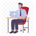 Businessman Business Person Online Employee Icon