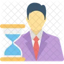 Business Planning Business Time Frame Businessman And Hourglass Icon