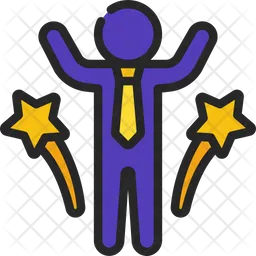 Businessman Celebration  Icon