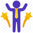 Businessman Celebration  Icon