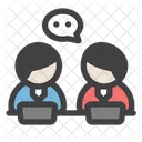 Businessman Chat  Icon