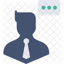 Man Chatting Communication Icon