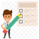 Businessman Checklist  Icon