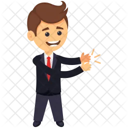 Businessman Clapping Hands  Icon