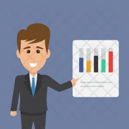 Businessman Giving Presentation  Icon