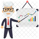 Presentation Presenting Analyst Icon