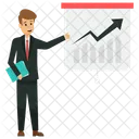 Presentation Presenting Analyst Icon