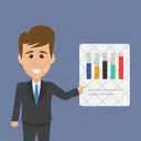 Presentation Presenting Analyst Icon