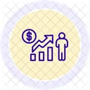 Businessman Growth  Icon