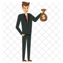 Holding Money Bag Icon