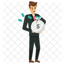 Holding Money Bag Icon