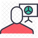 Businessman Employee Pie Icon