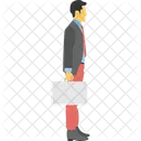Businessman Going Businessman Company Meeting Icon