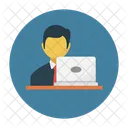 Working Laptop User Icon