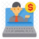 Laptop Businessman Manager Icon