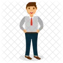 Smart Businessman Happy Icon