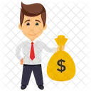 Holding Money Bag Icon