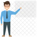 Whiteboard Presentation Instructor Icon