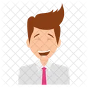 Businessman Laughing Happiness Icon